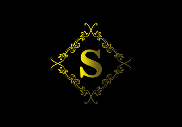 渐变金黄色s的首字母在图片下载