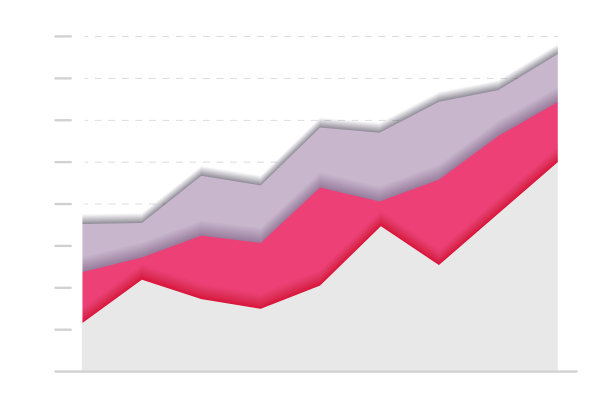 纸图红灰曲线上概念的图片下载