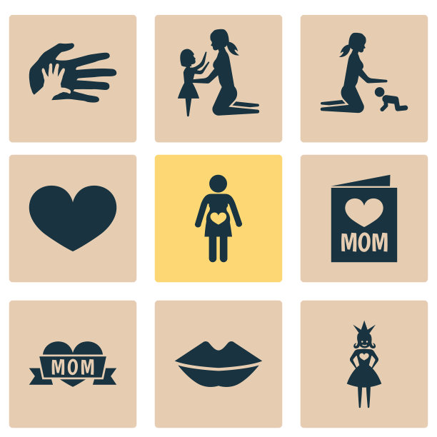 母亲节图标设计理念集9个如此图片下载