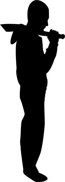 剪影男子用剑弯刀冷兵器进去图片下载