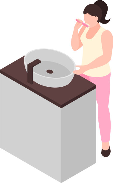 刷牙的女人图片下载