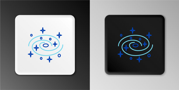 银河螺旋星系与星星的图标图片下载