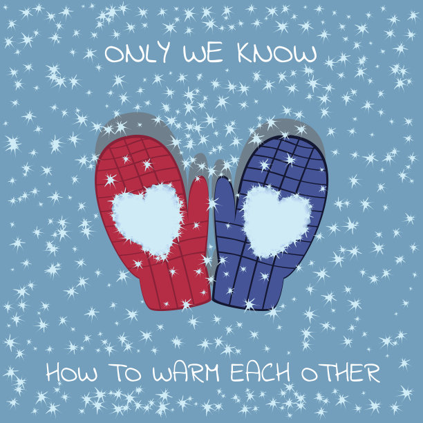 美丽的形象与红色和蓝色的手套在其中图片下载