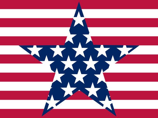 星条旗美利坚合众国美国风格化国旗图片下载