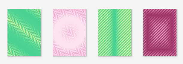 梯度覆盖模板与线几何元素和形状。图片下载