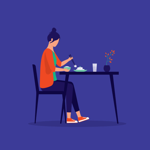 吃豆腐或豆腐配白米饭的年轻女子。健康饮食。图片下载