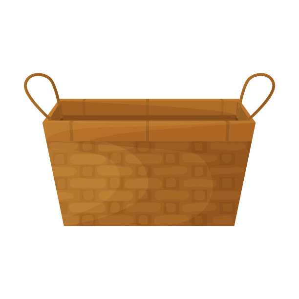柳条篮子图标卡通图标图片下载