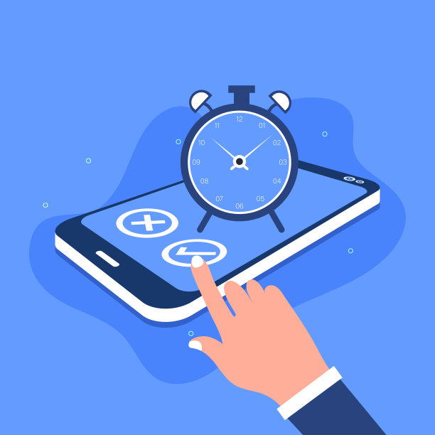 手机与应用程序闹钟在屏幕上图片下载