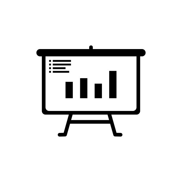 数据演示图标，翻转图表矢量插图图片下载