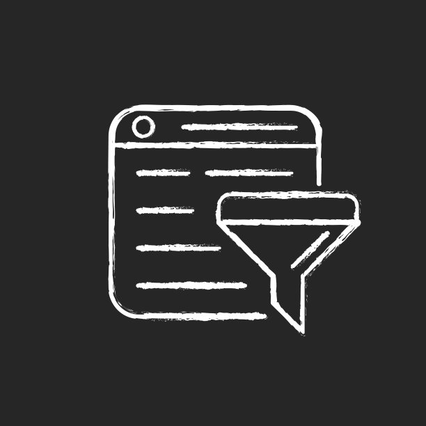 过滤气泡粉笔白色图标在黑暗的背景图片下载