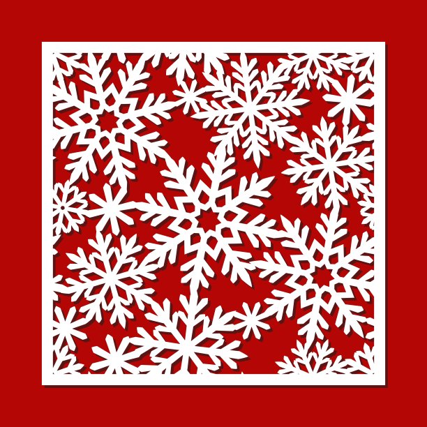 雪花装饰面板。图片下载