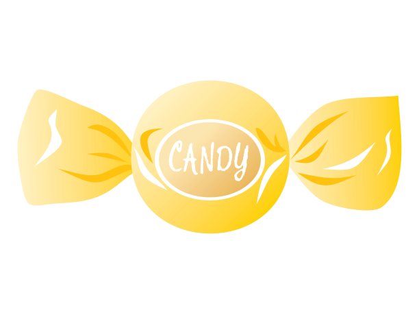 黄色糖果的插图图片下载