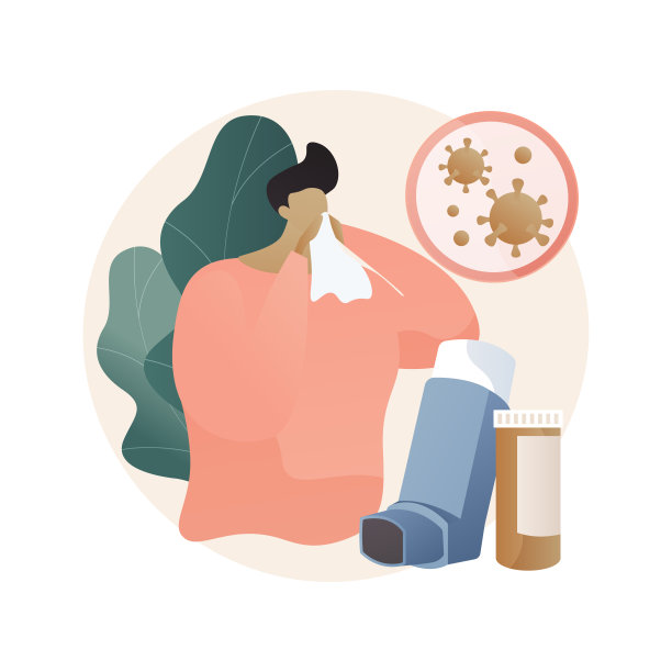 过敏性疾病抽象概念载体说明。图片下载