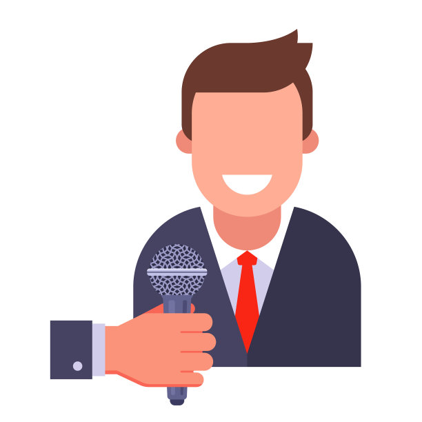 记者拿着麦克风进行采访图片下载