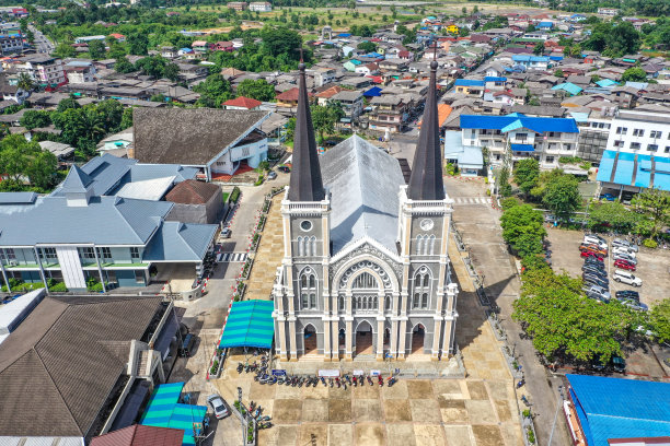 泰国昌塔布里的圣灵感孕大教堂图片下载