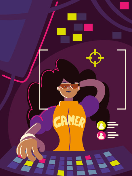 女性玩家玩图片下载