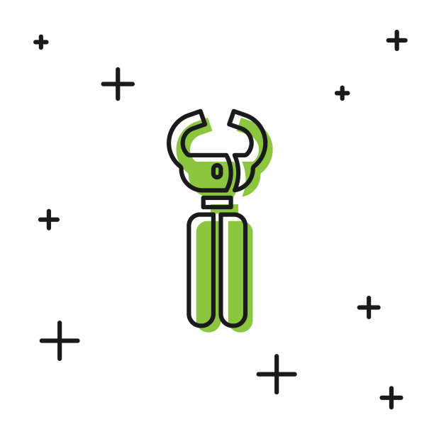 黑色剪子为梳理宠物图标孤立上图片下载