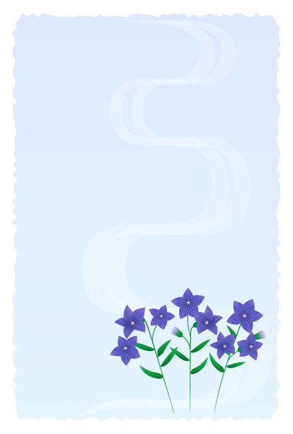 明信片在哀悼。中国风铃花插图图片下载