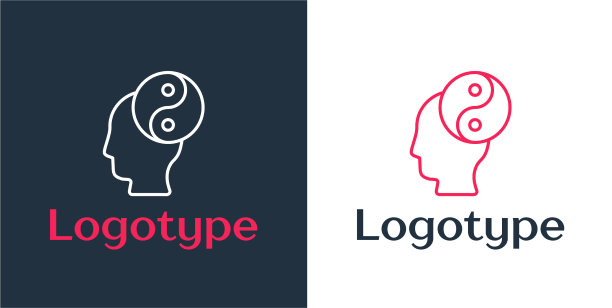 标志型线条阴阳和谐，象征阴阳和谐图片下载