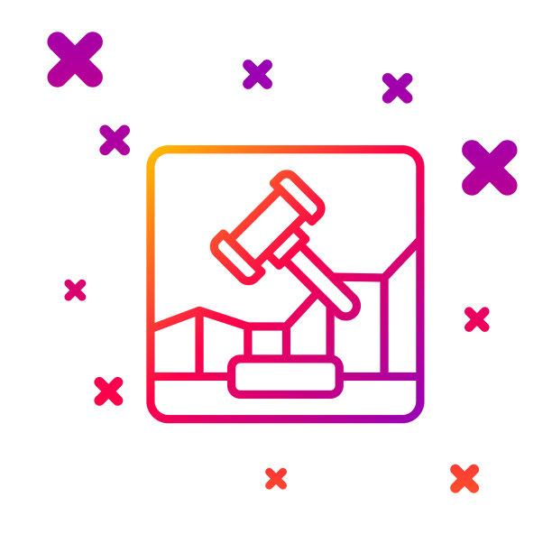 颜色线在线互联网拍卖图标孤立图片下载