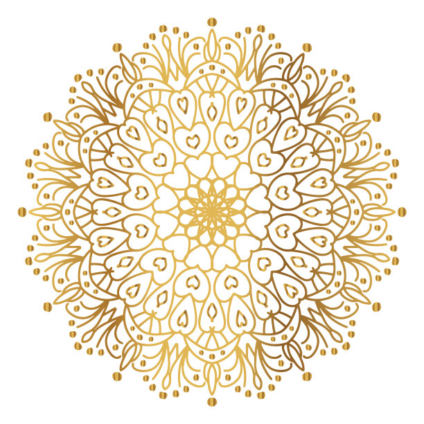 曼陀罗的金色渐变图片下载