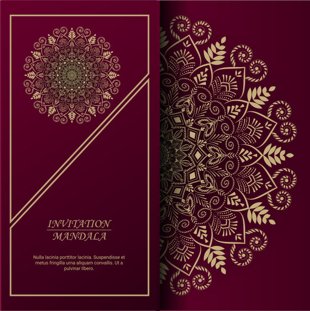 豪华专属邀请曼陀罗背景图片下载