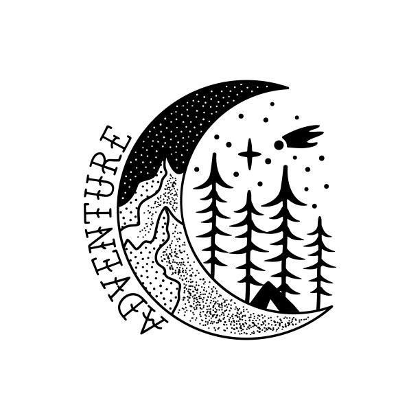 露营探险徽章设计户外crest标志图片下载