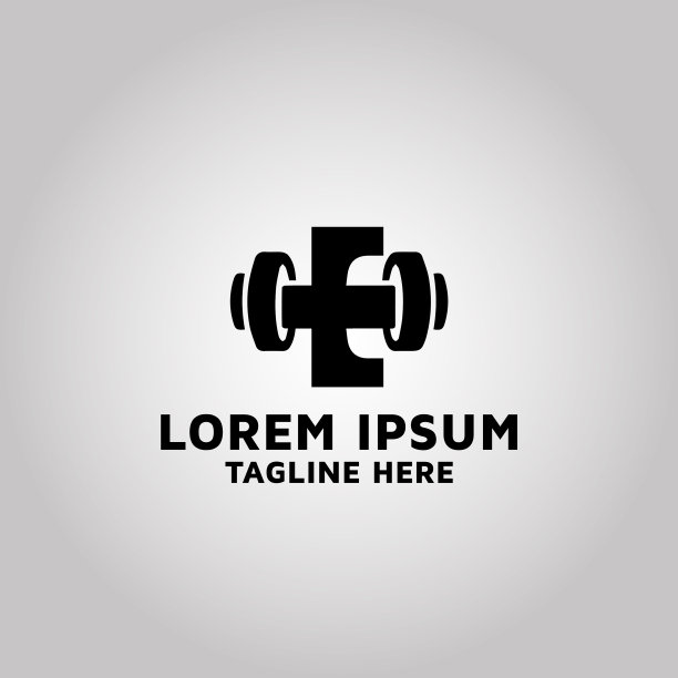 字母e和身体健康标志设计理念图片下载