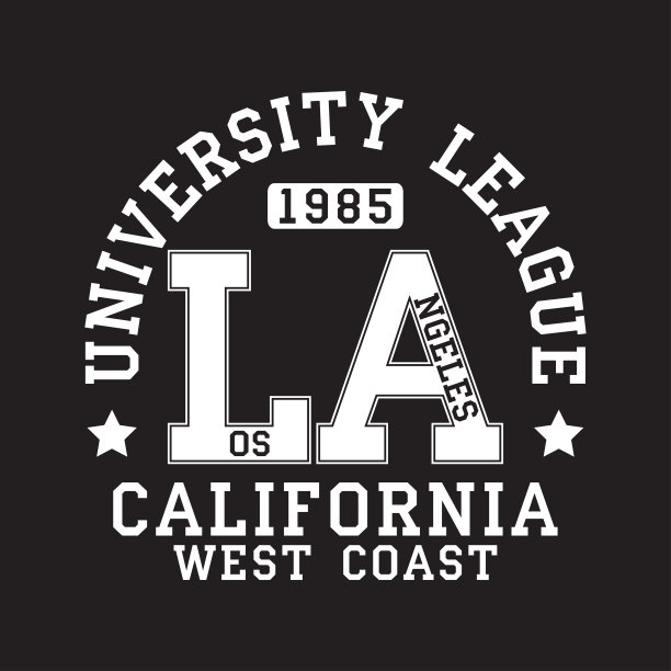 洛杉矶，加州，t恤的排版。原始运动服装打印。运动服装排版。设计服装的图形。向量图片下载