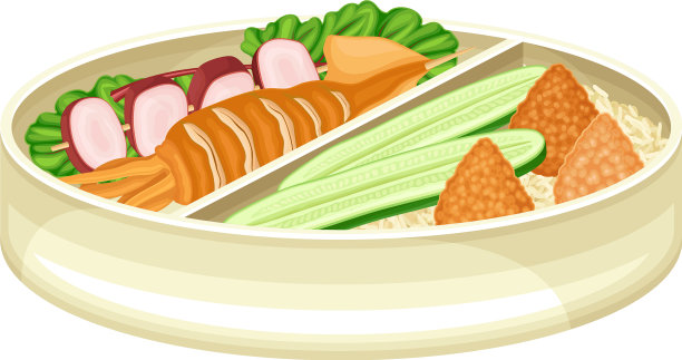 日本便当盒作为外卖饭配米饭图片下载