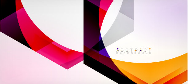 彩色六边形几何抽象图片下载