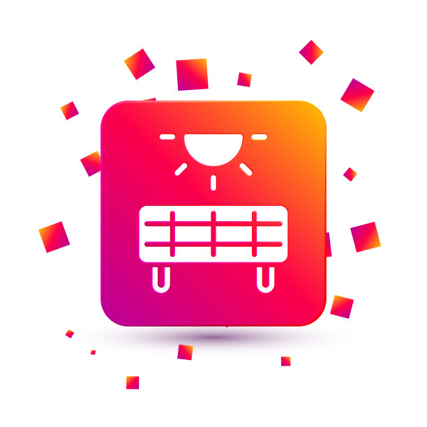 白色太阳能电池板图标孤立在白色图片下载