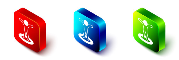 等距地图上有一个人的剪影图片下载