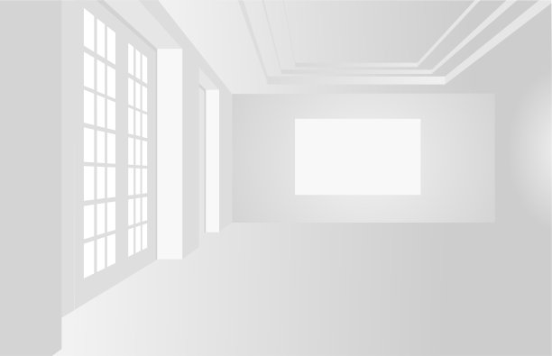空白的白色房间，空白的画布作为背景。图片下载