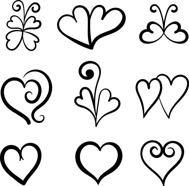 设置独特的手绘心图片下载