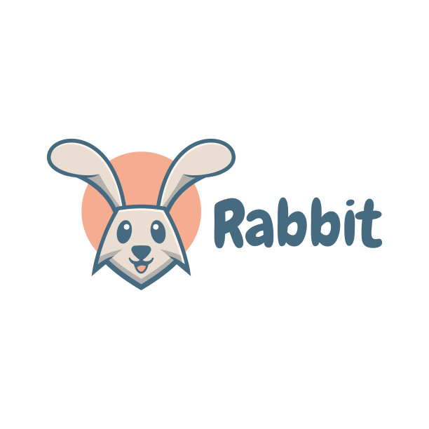 标志兔子吉祥物卡通风格图片下载