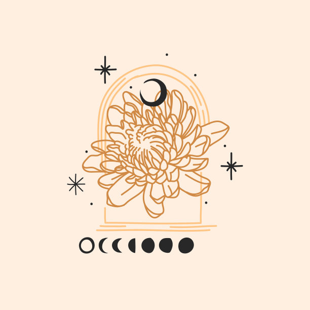 手绘抽象股票平面图形图片下载