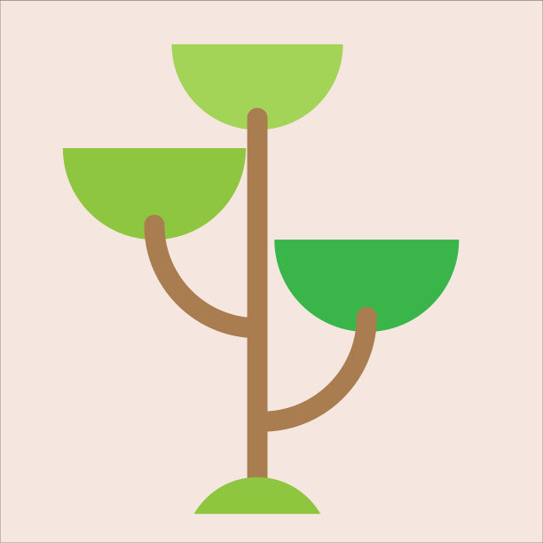 美丽的绿树插图图片下载