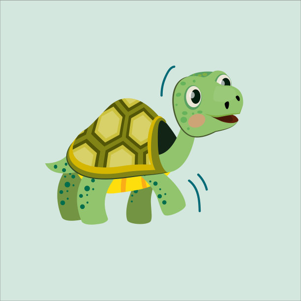 可爱的卡通海龟设计图片下载