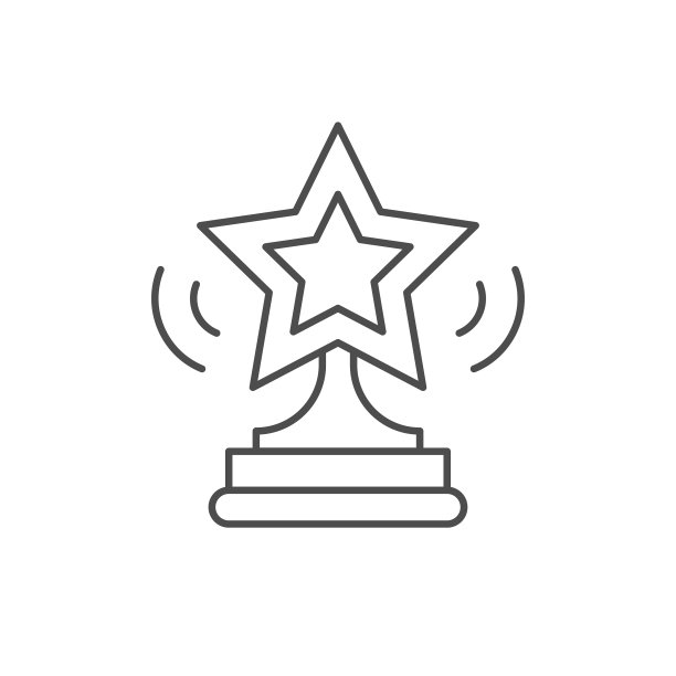 奖星线轮廓图标图片下载