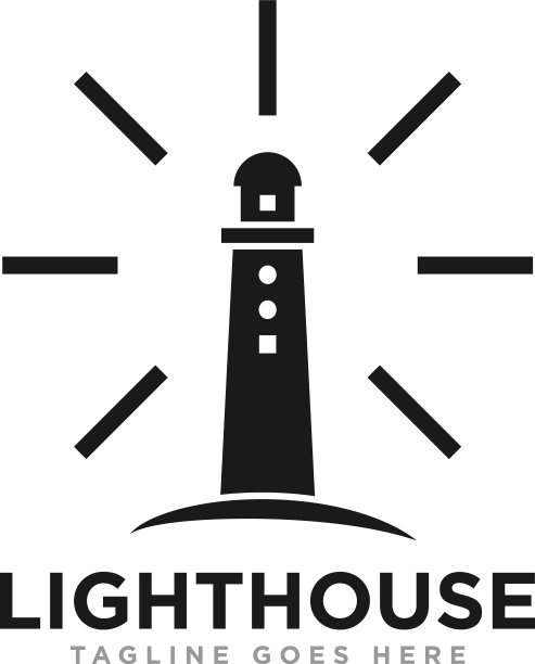 灯塔标志图标设计图片下载