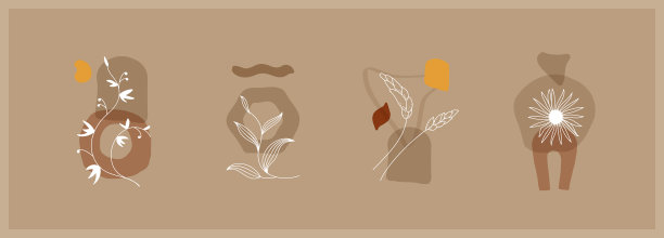 以植物叶为背景的抽象艺术图片下载