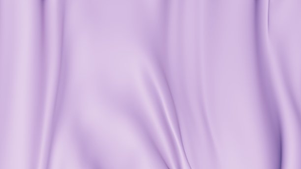 缎子紫色波浪折叠3D背景。淡紫色褶皱与柔软的丝绸波纹流动抽象窗帘。图片下载