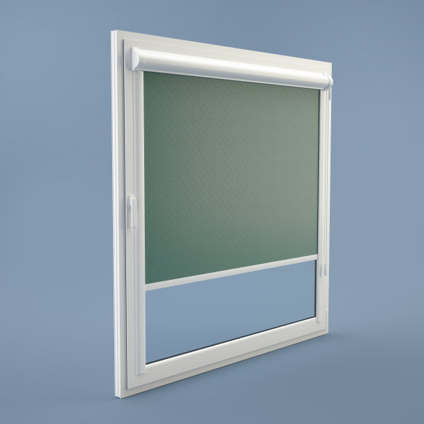 窗口和滚轮盲- 3D插图图片下载
