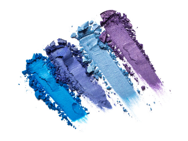 破碎亮色眼影作为化妆品样品图片下载