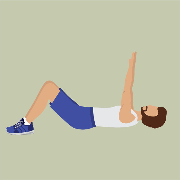 一个在做健身插图的人图片下载