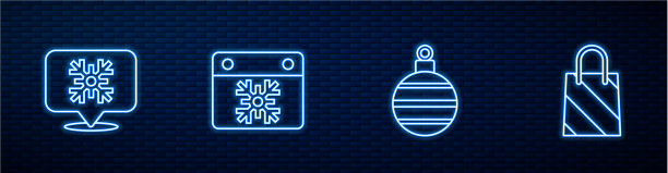 设行圣诞球雪花讲话泡泡图片下载