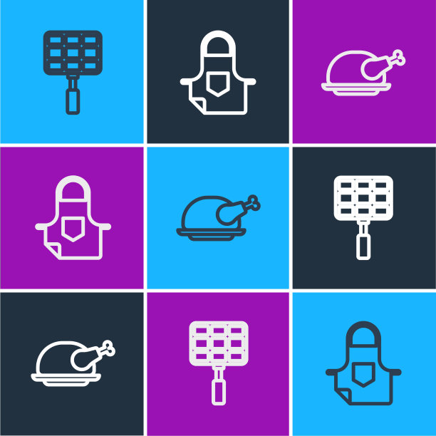 定线烤肉或烤钢格栅烤火鸡图片下载