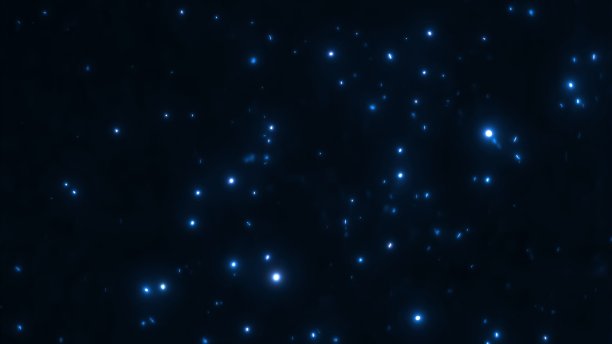 蓝色银色闪烁未来抽象人工智能量子纳米能量粒子旗帜背景图片下载