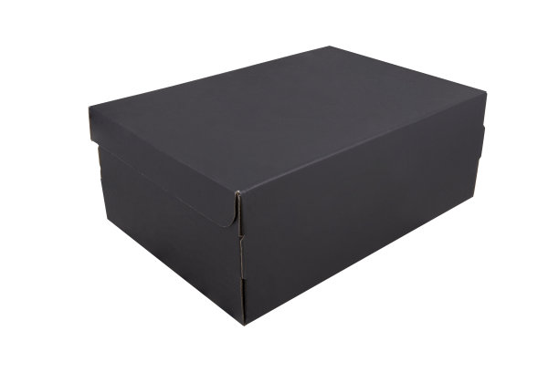 白色背景上的黑色鞋盒图片下载